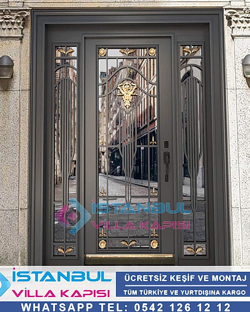 Dış Kapı Modelleri Ferforje Çelik Villa Kapısı Modelleri